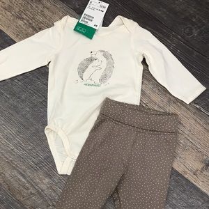 H&M 3 piece baby set, 2-4m